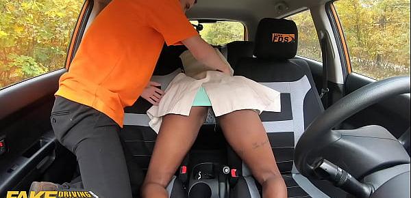  FakeDrivingSchool Ebony Brit Asia Rae Gets Stuck and Fucked